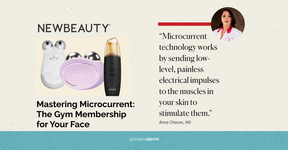 DrMiamiDerm's tweet image. Dive into the power of #MicrocurrentTechnology

Join me, Drs. Marina Peredo &amp;amp; Elaine Kung in our latest @NewBeauty feature

@therabodybeauty Pro
@mynuface TRINITY+
@geskebeautytech 9-in-1
@drpenglobal Bio Pen Q2
@FOREO BEAR 2

Read newbeauty.com/mastering-micr…