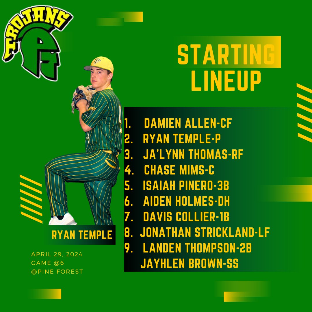 Be sure to come out and support your Trojan Baseball team as they kick off the first round of the All-American Conference Tournament. They will be taking on Overhills with the first pitch being at 6pm here at the 525.