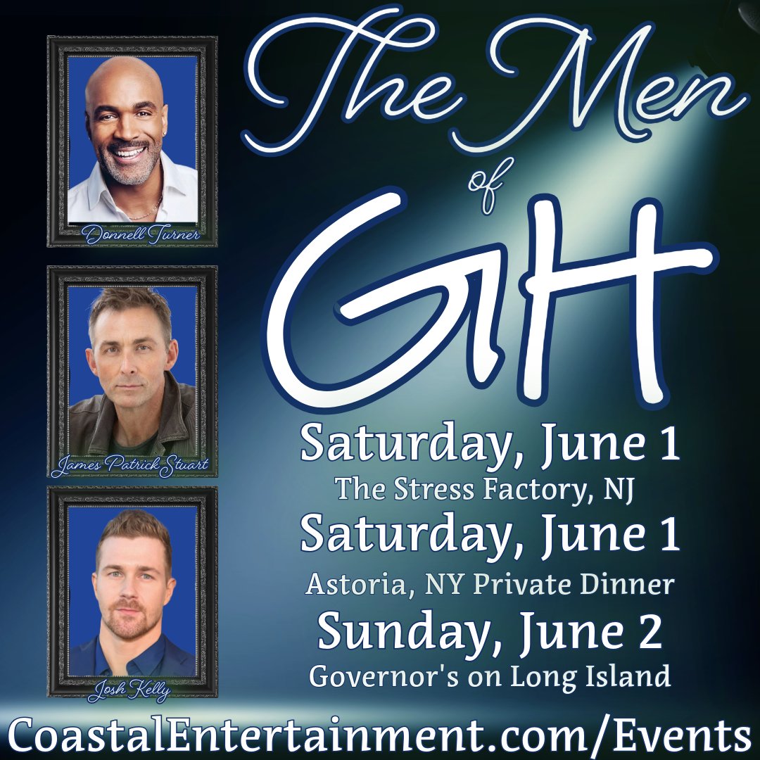 If you had a fun time this weekend with the #LadiesofGH don't miss the #MenofGH @donnellturner1 @japastu and #JoshKelly in June! CoastalEntertainment.com/Events