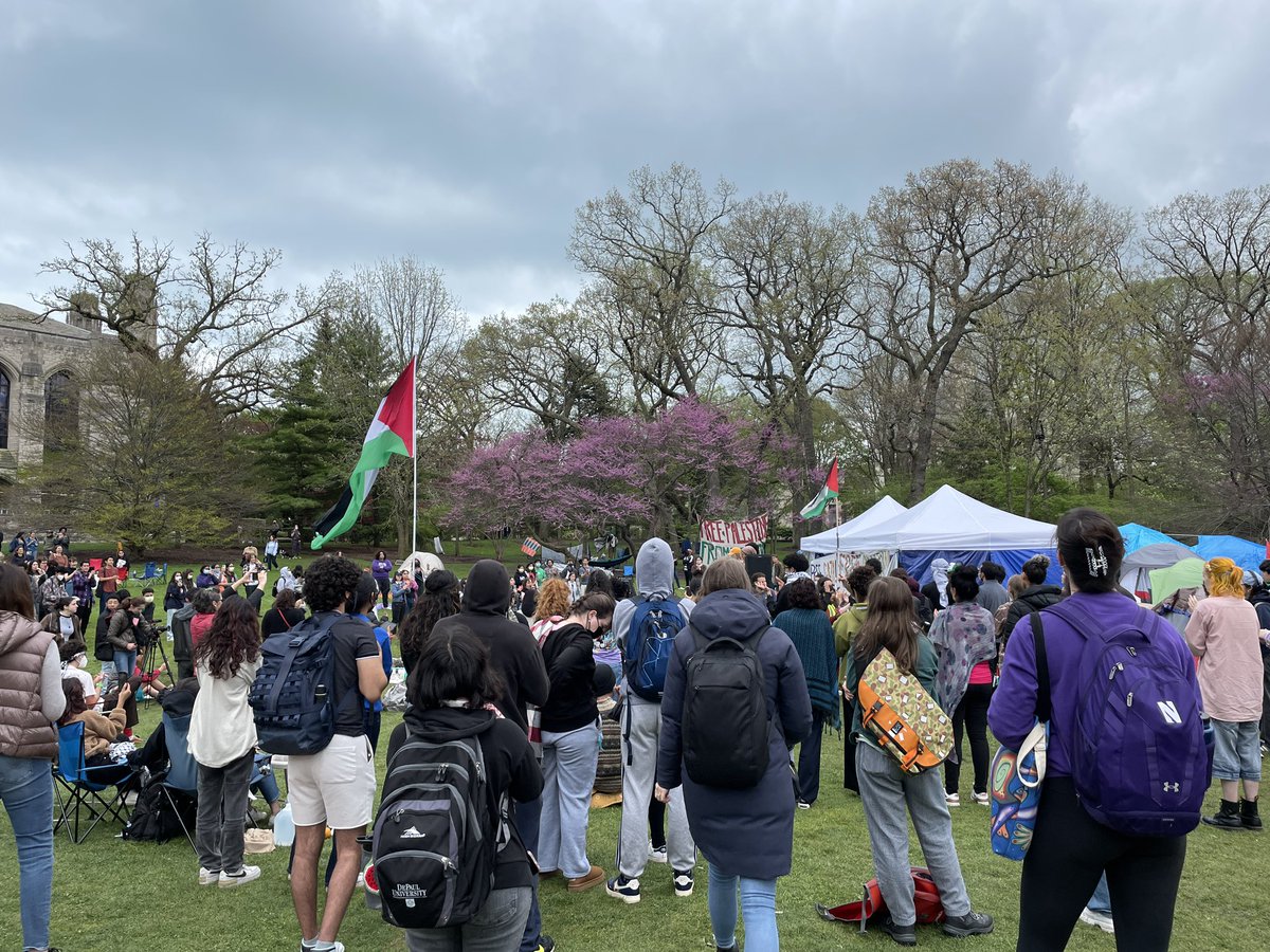 “It’s not about the tents…it’s about liberation for Palestine” A speaker addresses the concession that the tents will be taken down except for a few areas that will be allowed to remain until the end of the quarter. “Our power is not in the tents…it’s in us”