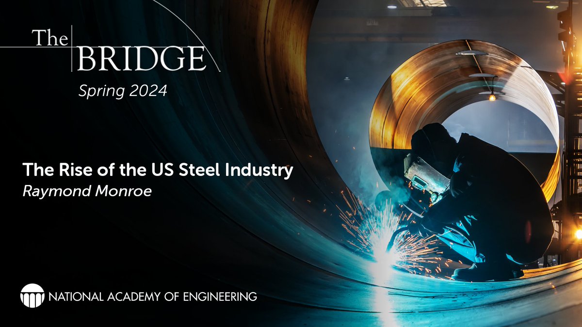 'While the use of steel in US manufacturing grew over the course of the twentieth century, current policies prevent the US steel industry from truly flourishing' describes Raymond Monroe, Steel Founder’s Society of America, in the new issue of The Bridge: ow.ly/ca4850Rrfvo