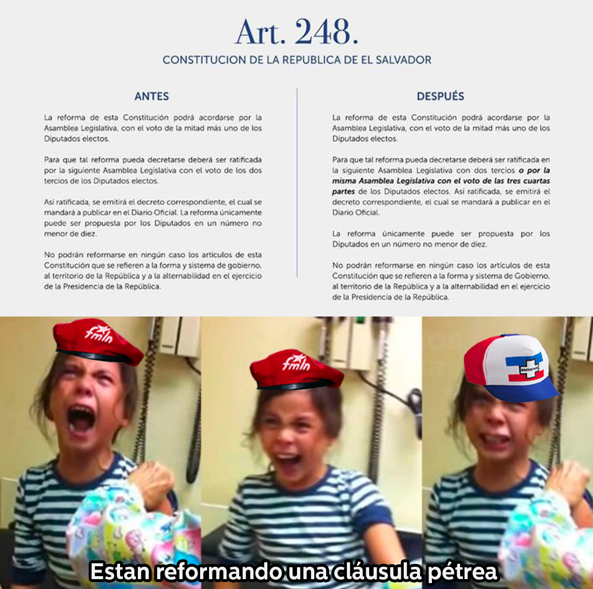 Los opositores aún no se enteran que el artículo 248 no es una cláusula pétrea 😂🤡