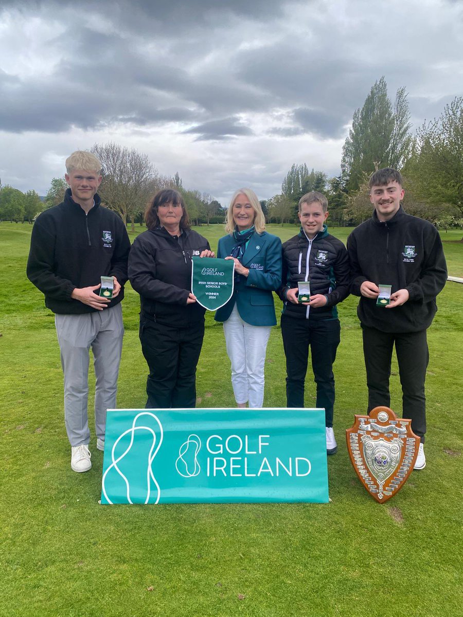 Success for Clandeboye members at the @GolfIreland_ schools finals. Lucy Morrison won the individual gold as her Glenola Collegiate team claimed a Junior Gold Harry O’Hara, Christian Simms and Finlay Eager won the Senior Boys title for @Rockport_Golf