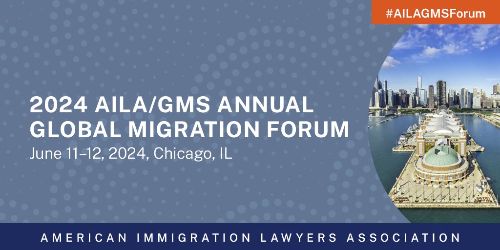 Don't miss out on early-bird rates for the #AILAGMSForum! 

Experts from around the globe will be weighing in on all the global migration matters that are impacting your work and clients. REGISTER here: aila.org/shop/products/…