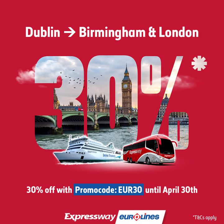 Hurry the offer ends tomorrow! Save 30% on your UK travels with Expressway Eurolines ticket using the promo code EUR30. Book today at bit.ly/3IrYJxn #TravelwithExpressway #ExpresswayEurolines #TraveltoUK #AdventureIsCalling