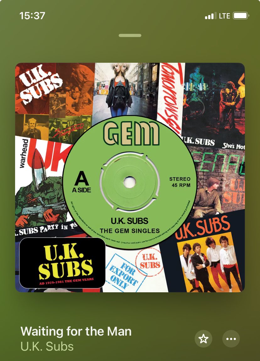 Todays gym soundtrack! Give this is soon if you haven’t, it rocks from start to finish, soundtrack to my childhood! @UKSubs