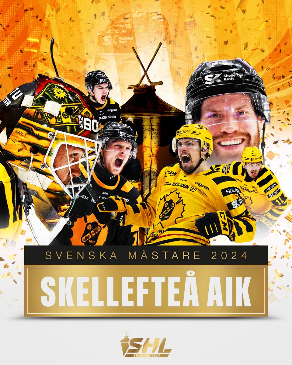 🏆 @skelleftea_aik ÄR SVENSKA MÄSTARE 2023/24! 

#SHL #ishockey #twittpuck