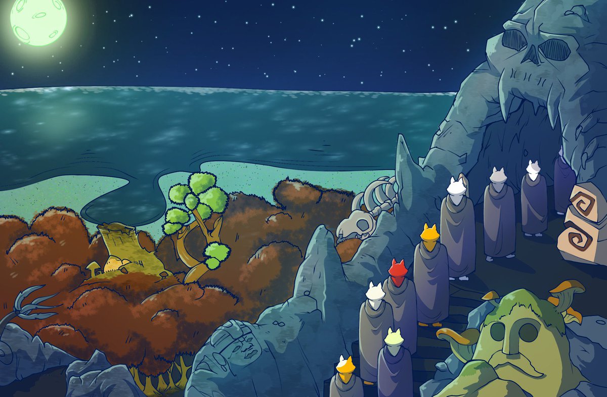 Deep inside the mountain they went to the ancient temple within, Never to be seen again………not in this realm atleast 🐈🏔️🐈‍⬛