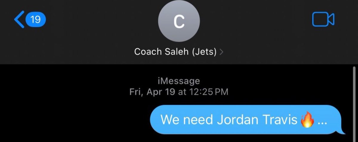 Former #FSU DE Jermaine Johnson texted New York Jets HC Robert Saleh this message on April 19… Johnson and Jordan Travis now reunite in NY.