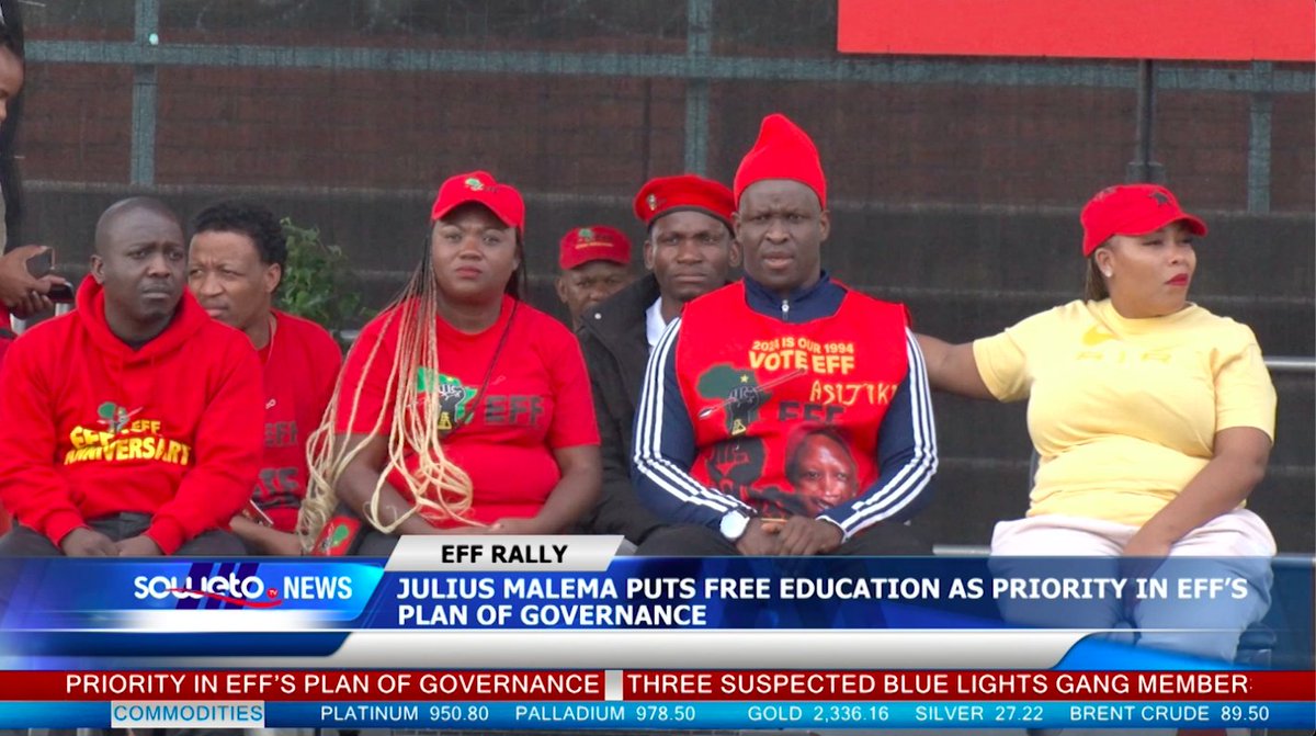 The Economic Freedom Fighters held its Freedom Day rally at the Alexandra Stadium in Johannesburg on Saturday. #sowetotvnews

Watch the full story here:  youtu.be/JR036R-WF8E