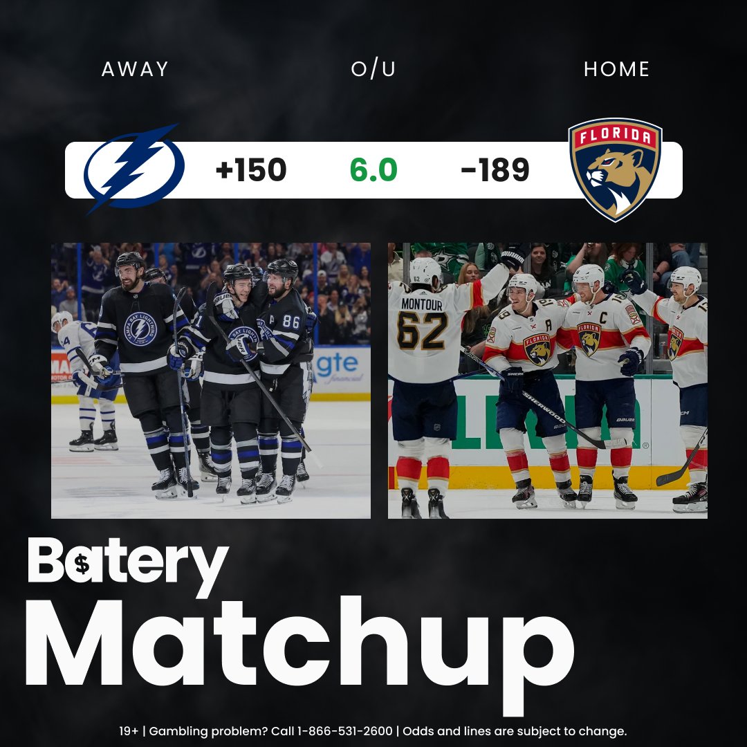 Tonight, the Lightning find themselves with their backs against the wall with a must-win game in the Battle of Florida.

Will Tampa live to see another day or will Panthers punch their ticket to the second round? Let us know who you are backing?! ⬇️🎟️

#TBLvsFLA | #NHLPlayoffs