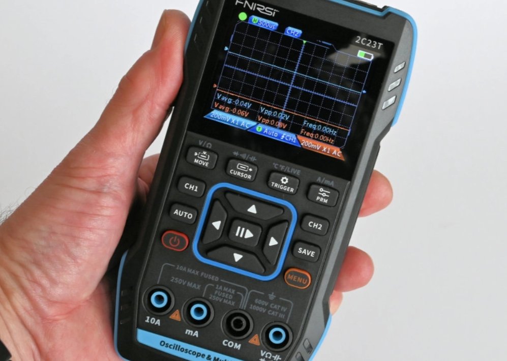 Review: Fnirsi 2C23T oscilloscope, multimeter and signal generator elektormagazine.com/review/fnirsi-… The Fnirsi 2C23T is a handy 3-in-1 device that can be very useful, especially when used on location.