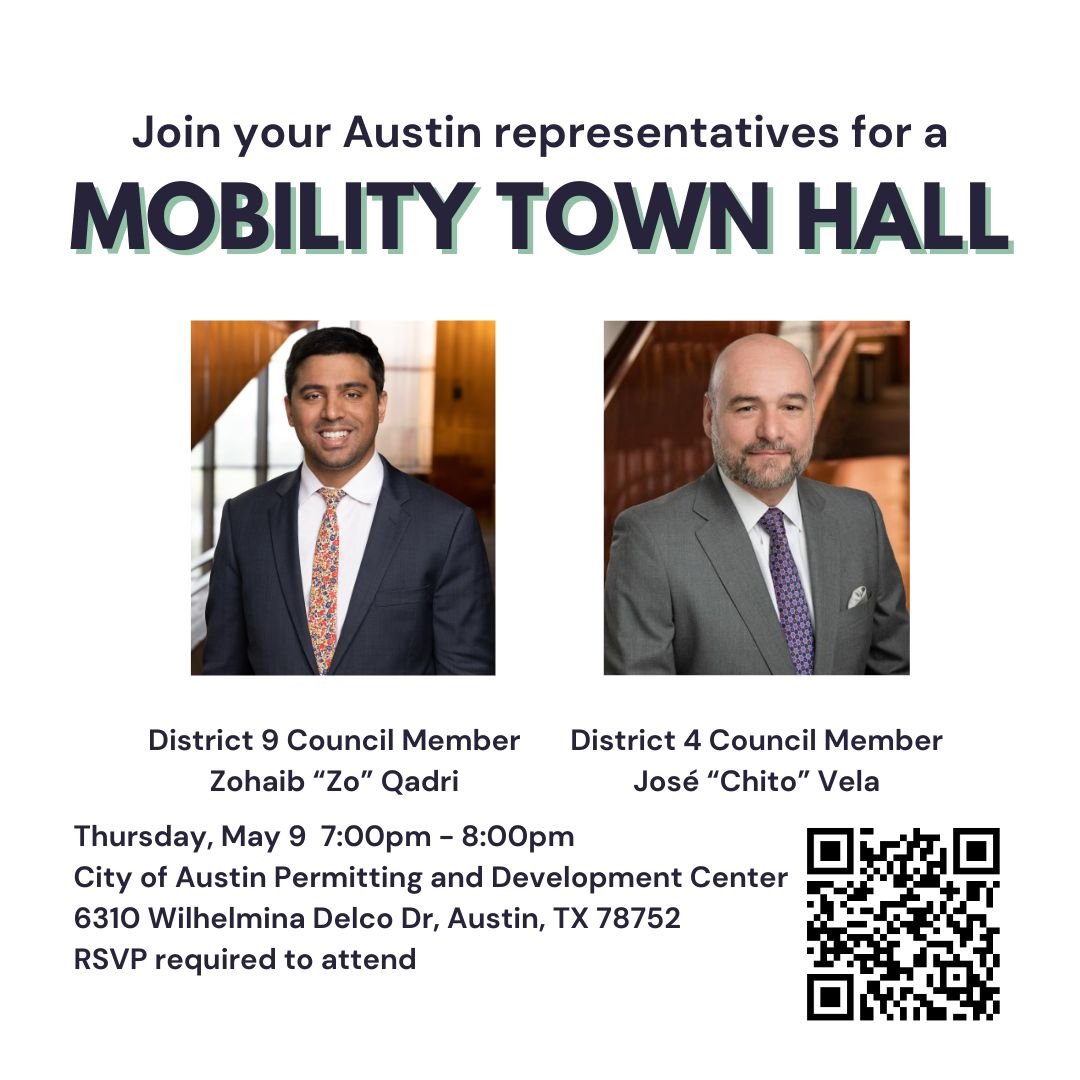 An FYI for anyone interested in Austin mobility issues.