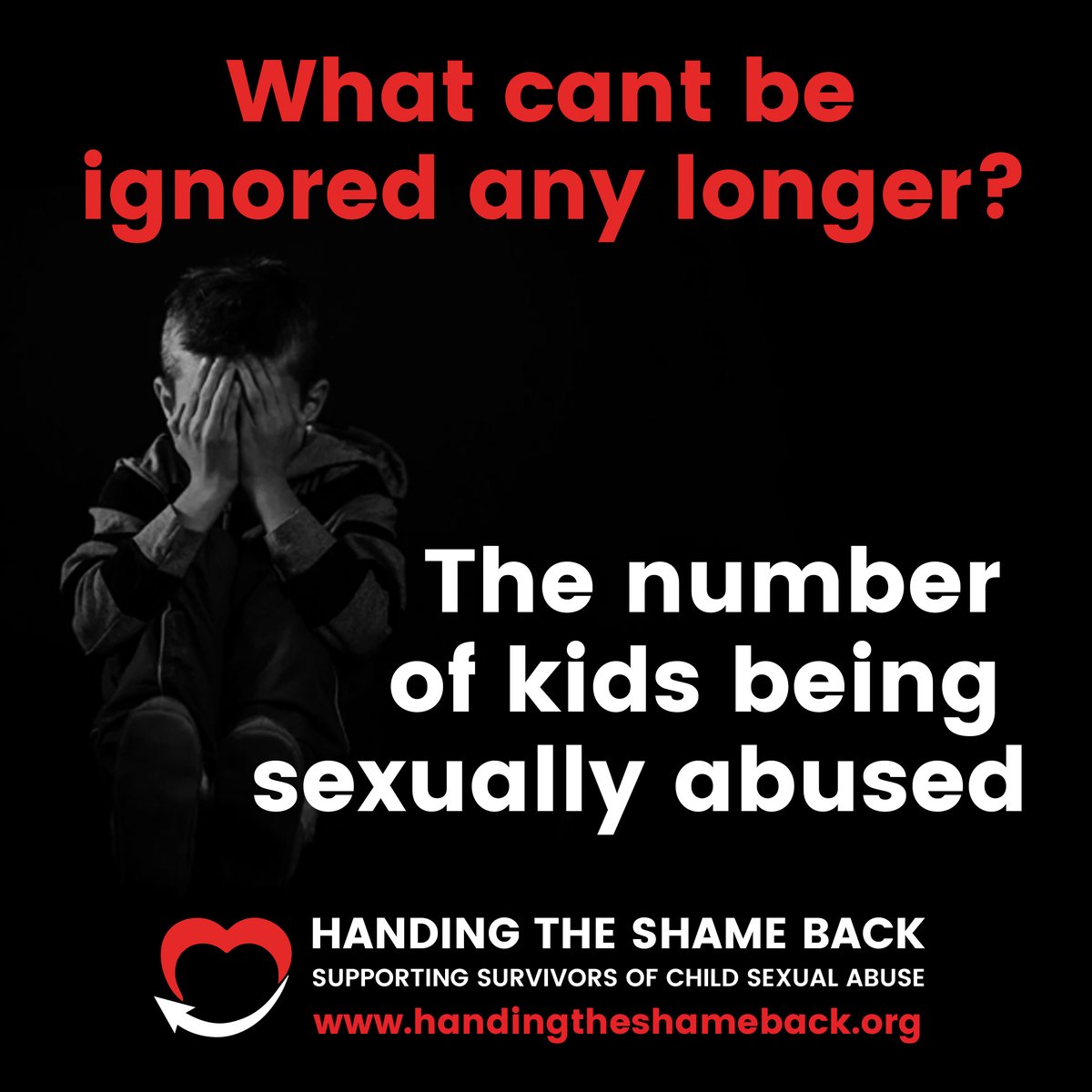 Uncomfortable or not
Stand with us to help protect our children by starting a conversation around this. Come on loving parents and safe adults everywhere, Lets Save Some Kids. 
For more info go to handingtheshameback.org
#LetsSaveSomeKids
#handsign4kids
#handingtheshameback
