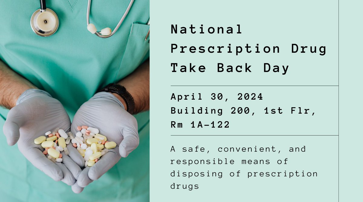 VA holds National Prescription Drug Take-Back Day today. Veterans, take back unused drugs at San Francisco VA Medical Center by dropping off your unneeded and unwanted medications at our collection site. 4150 Clement St Building 200, 1st Flr, Rm 1A-122 San Francisco, CA 94121