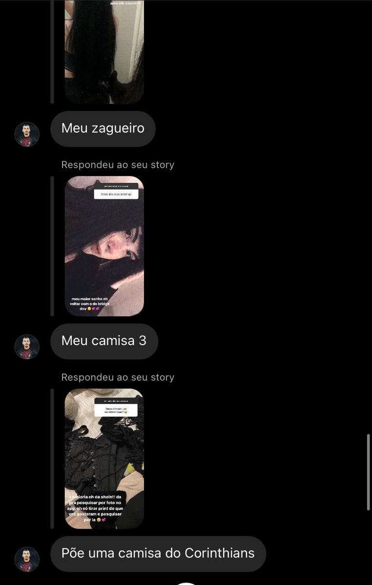 e esse mano que responde todos meus stories me chamando de zagueiro depois que viu que eu sou alta