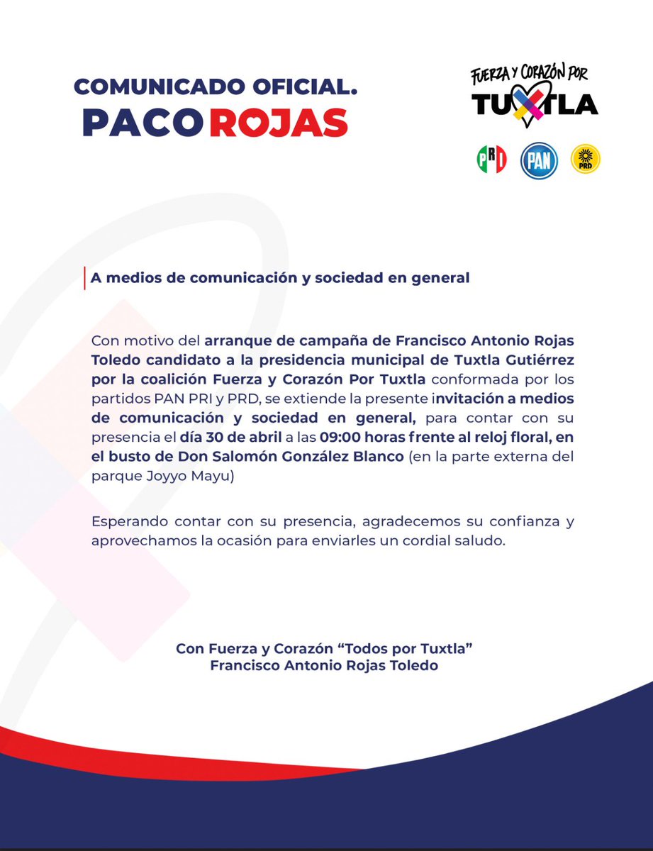 GabyCoutino's tweet photo. Inician las #CampañasMunicipales en #Chiapas. También lo que para muchos será la #MadreDeLasBatallas electorales estatal: la #Guerra por @TuxtlaCapital entre @TorresAngelC y @PacoRojas_T. La pugna será: los #ProgramasSociales de @PartidoMorenaMx contra la #ClaseMedia #Tuxtleca https://t.co/phvwRWtEwL