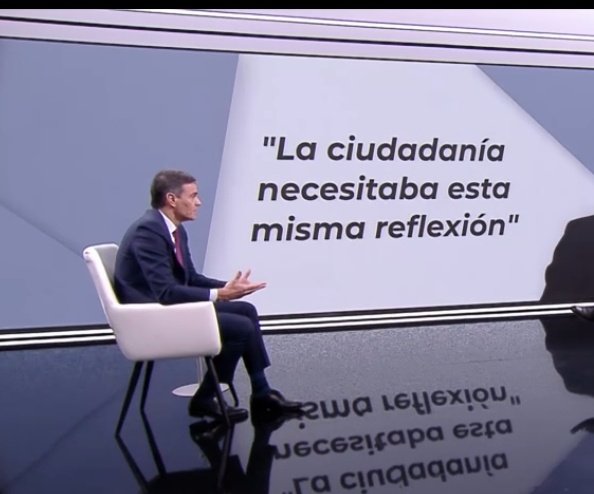 Dice Pedro Sánchez en RTVE que 'la ciudadanía necesitaba esta misma reflexión' La ciudadanía necesita: -Derogar la ley mordaza. -Ley que castigue la desinformación. -Renovar el CGPJ...