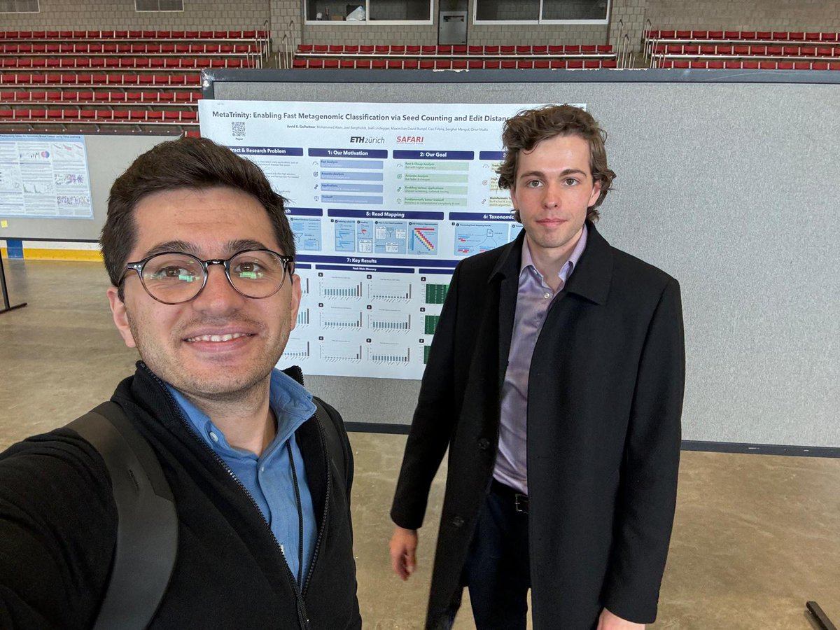 SAFARI Research Group (@safari_eth_cmu) on Twitter photo Stop by for a chat at Poster Session I <a href="/RECOMBconf/">RECOMB Conference Series</a>. <a href="/FirtinaC/">Can Firtina</a> & <a href="/ArvidGollwitzer/">Arvid E. Gollwitzer</a> are there & happy to discuss our work!
RawAlign: arxiv.org/abs/2310.05037
MetaFast: arxiv.org/abs/2311.02029
SequenceLab: arxiv.org/abs/2310.16908
<a href="/_onurmutlu_/">Onur Mutlu</a> <a href="/lindegger_joel/">Joel Lindegger</a> <a href="/md_rumpf/">Max Rumpf</a> #RECOMB2024 Stop by for a chat at Poster Session I <a href="/RECOMBconf/">RECOMB Conference Series</a>. <a href="/FirtinaC/">Can Firtina</a> & <a href="/ArvidGollwitzer/">Arvid E. Gollwitzer</a> are there & happy to discuss our work!
RawAlign: arxiv.org/abs/2310.05037
MetaFast: arxiv.org/abs/2311.02029
SequenceLab: arxiv.org/abs/2310.16908
<a href="/_onurmutlu_/">Onur Mutlu</a> <a href="/lindegger_joel/">Joel Lindegger</a> <a href="/md_rumpf/">Max Rumpf</a> #RECOMB2024