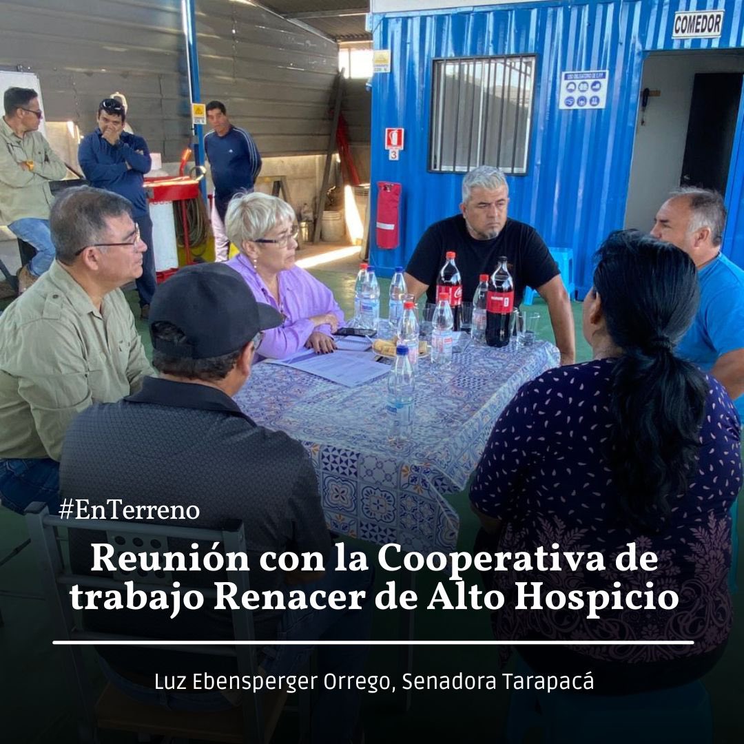 Hace unos minutos tuve una reunión muy importante con la Cooperativa de trabajo Renacer de Alto Hospicio. Un grupo de emprendedores a quienes sin duda hay que ayudarlos a que sigan desarrollando sus pequeñas empresas .Juntos conversamos diversos problemas que enfrenta la…