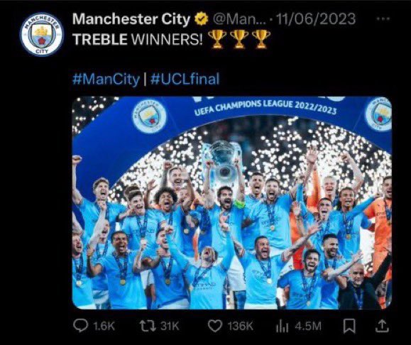 Havertz post after the NLD has more likes than Citeh treble winning post 😭😭😭😭😭😭