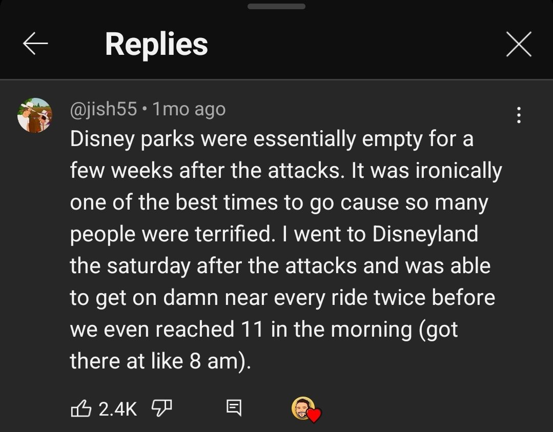 'I wonder what Disneyland was like on 9/11'