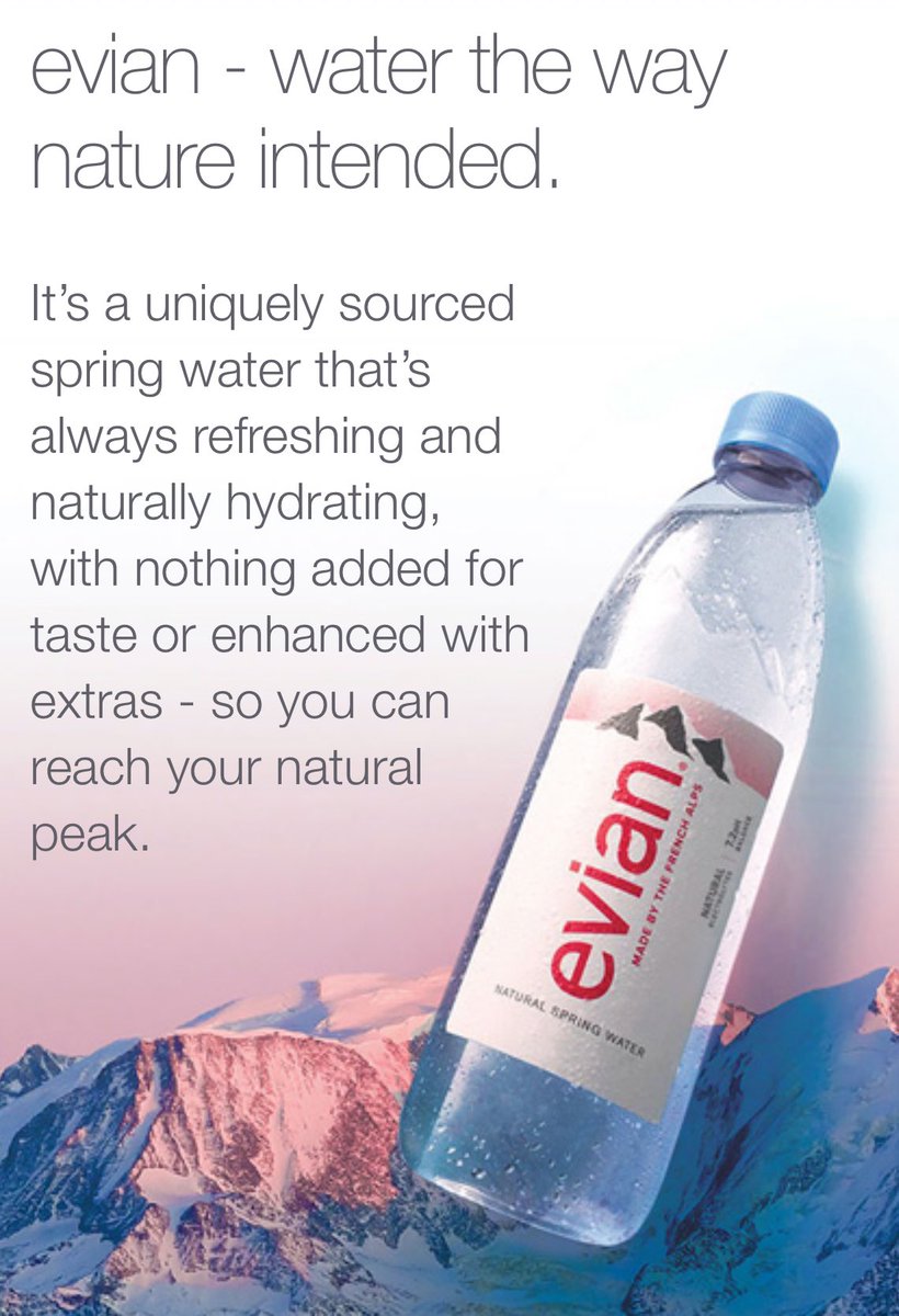 go #evian it will change your life @evianwater