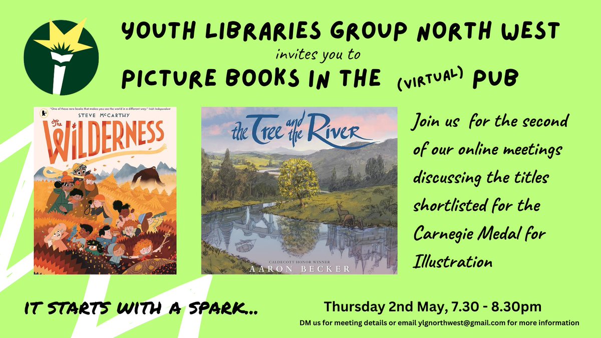Join us this Thursday for a good old picture books natter - we've got 2 cracking books for you: 🍂 The Wilderness by @mrstevemccarthy and 🌳 The Tree & the River by @storybreathing #YotoCarnegies24 #PictureBooksInThePub