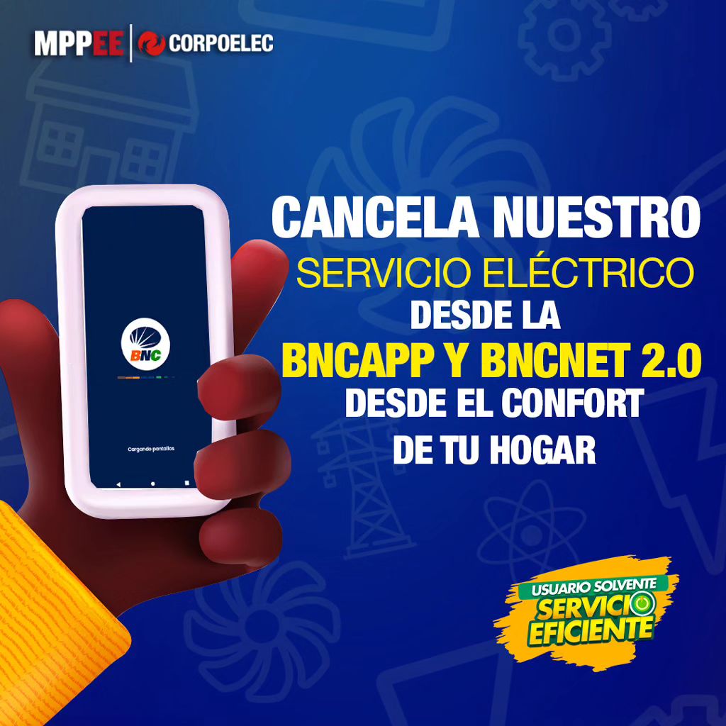 Recuerda que desde la comodidad de tu hogar y oficina puedes realizar el pago del servicio eléctrico a través de la BNCAPP y BNCNET2.0 con nuestros aliados comerciales de @bncbanco_