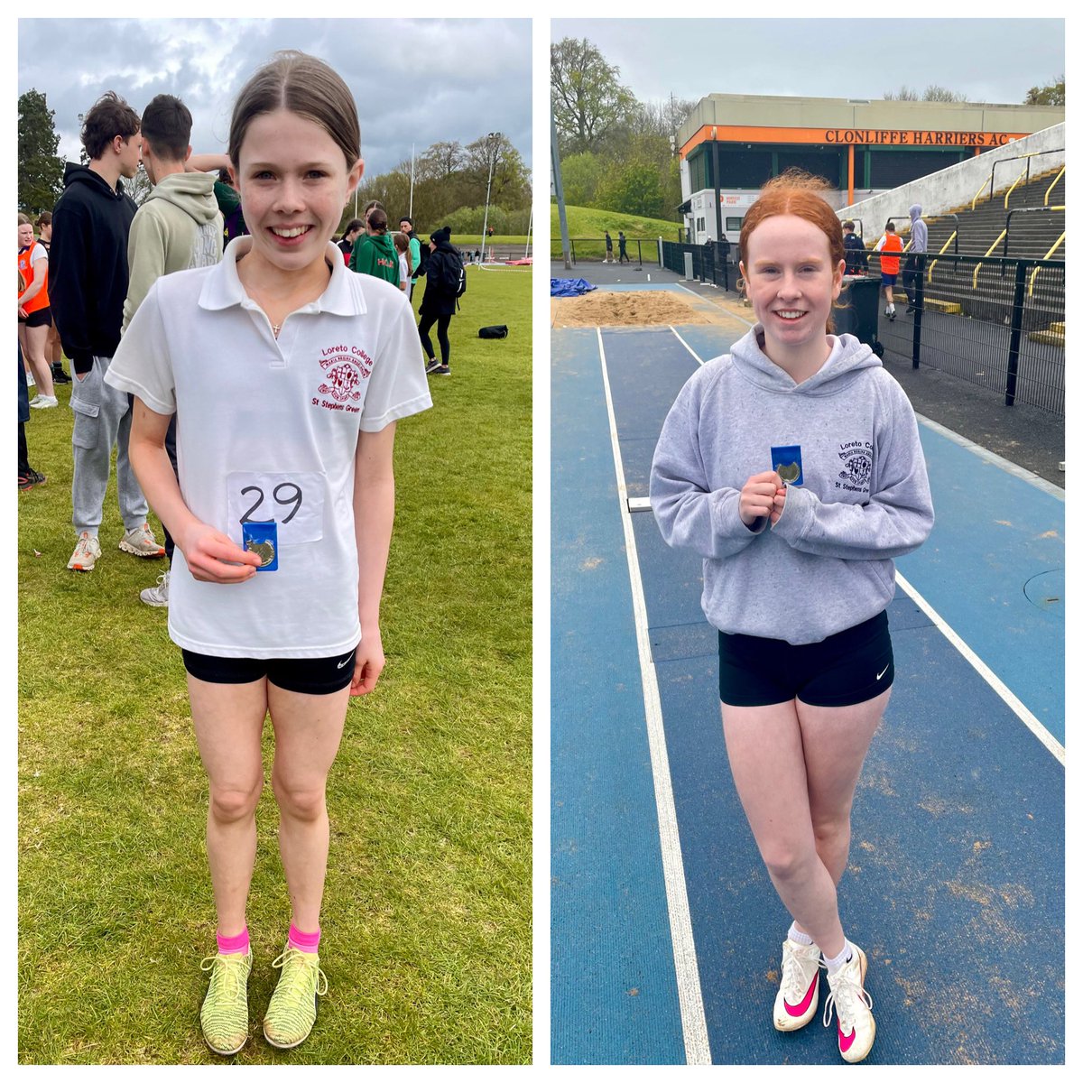 CONGRATS to our athletes on top finishes at East Leinster’s w/5 qualifying for Leinsters!* Sen: J Cleary-1st 3000m* K OSullivan-6th Javelin Inter: L Clarke-3rd 800m* L DeBurca-6th 800m Jun: J Timlin-3rd High Jump* O Lacy-6th 200m Min: C Beddy-1st 800m* E O’Farrell-2nd Long Jump*