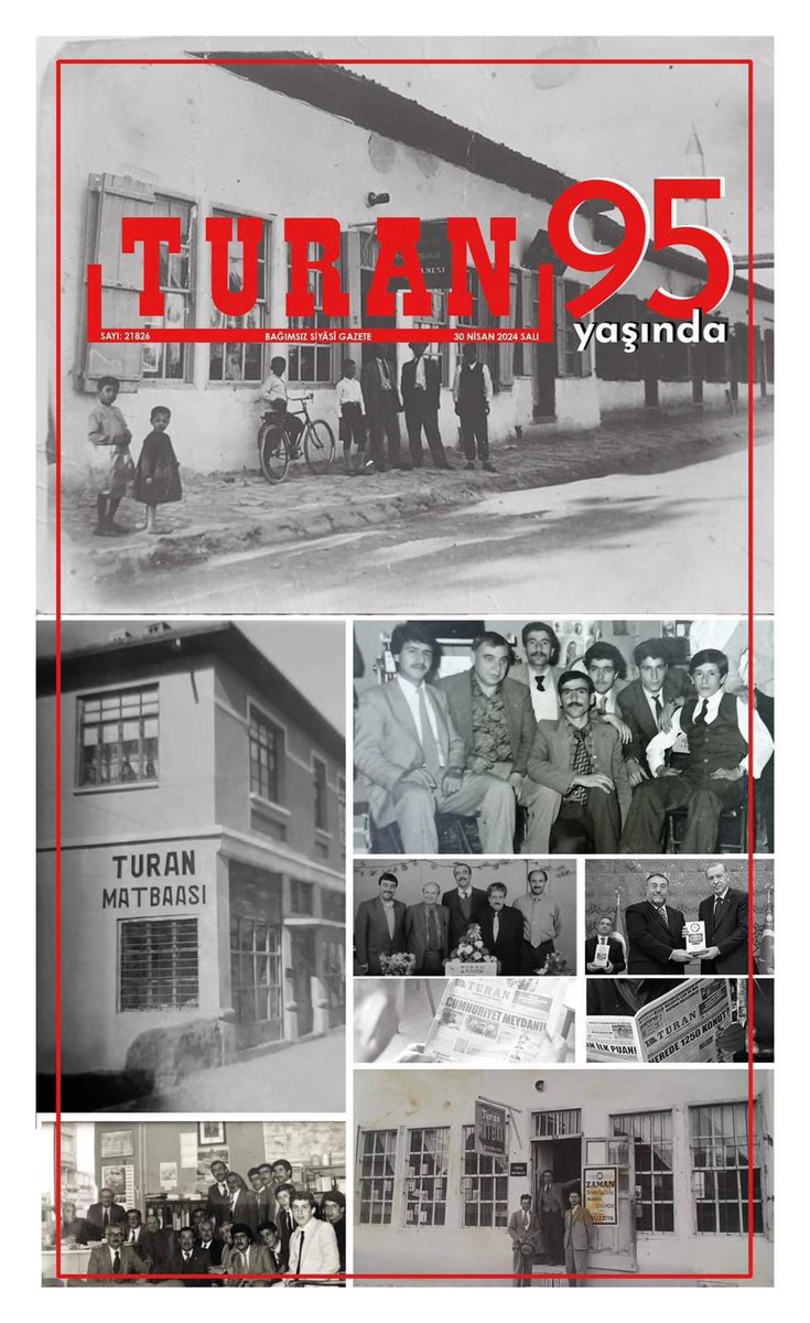 Köklü basın kuruluşlarımızdan <a href="/turangazetesi23/">TURAN GAZETESİ</a>’nin 95.kuruluş yıl dönümünü kutluyor, 
İmtiyaz sahibi <a href="/murtturan/">MURAT TURAN</a> ‘ın şahsında tüm çalışanlarına  başarılar diliyorum.