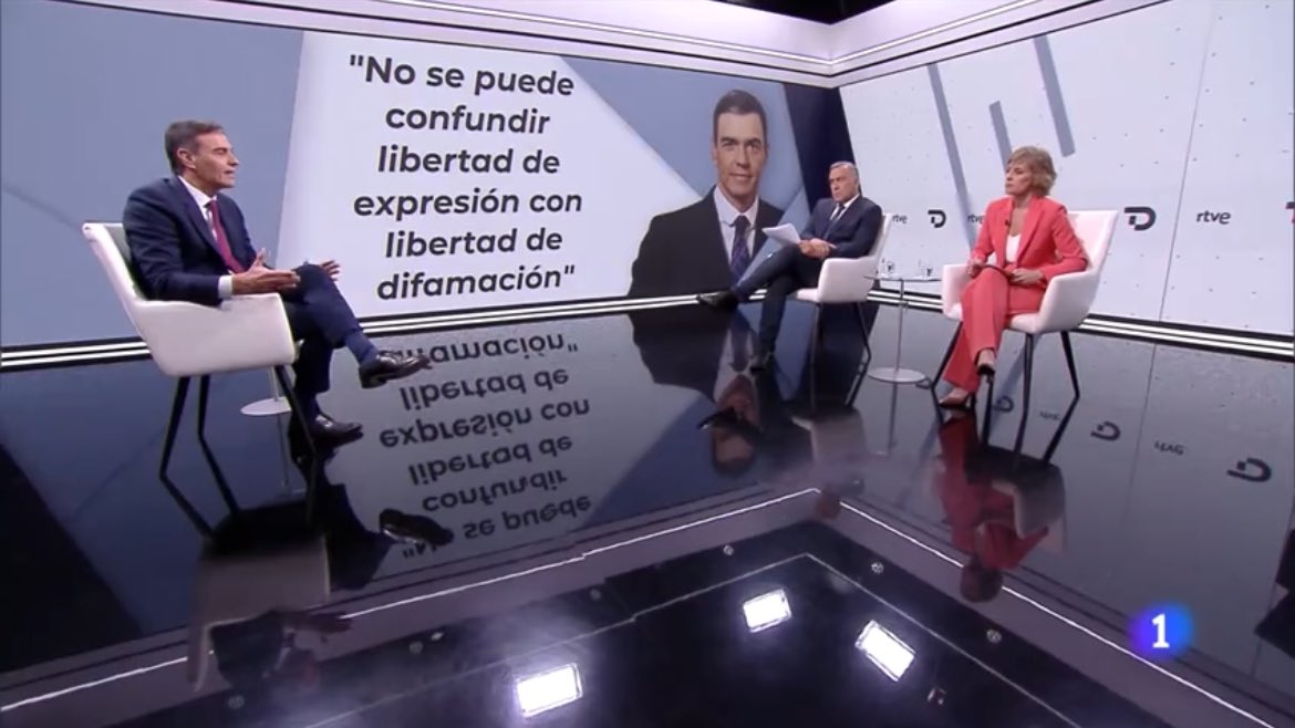 . @sanchezcastejon: “No se puede confundir la libertad de expresión con la libertad de difamación”.  #TDPedroSánchez