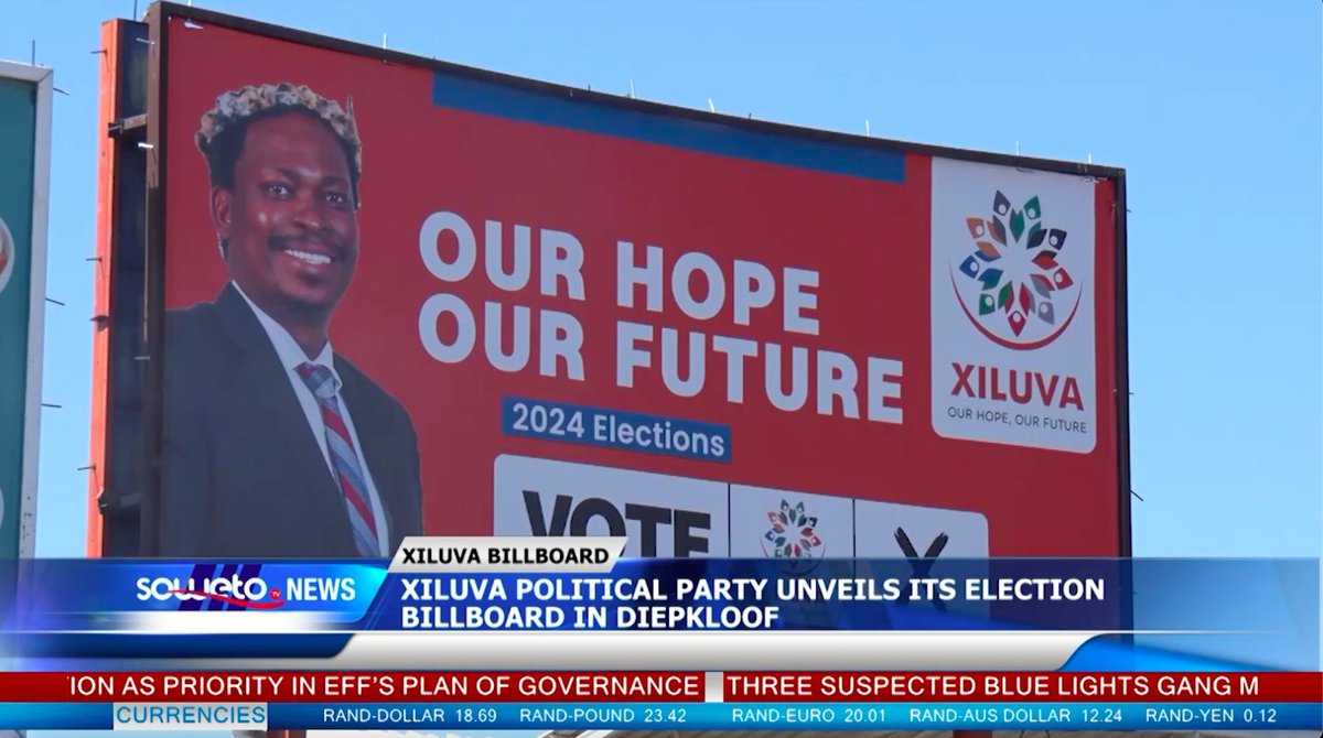 The Xiluva political party unveiled its first election billboard in Diepkloof Zone 3, Soweto. #sowetotvnews

Watch the full story here:  youtu.be/MTQ3o9Oe8f4
