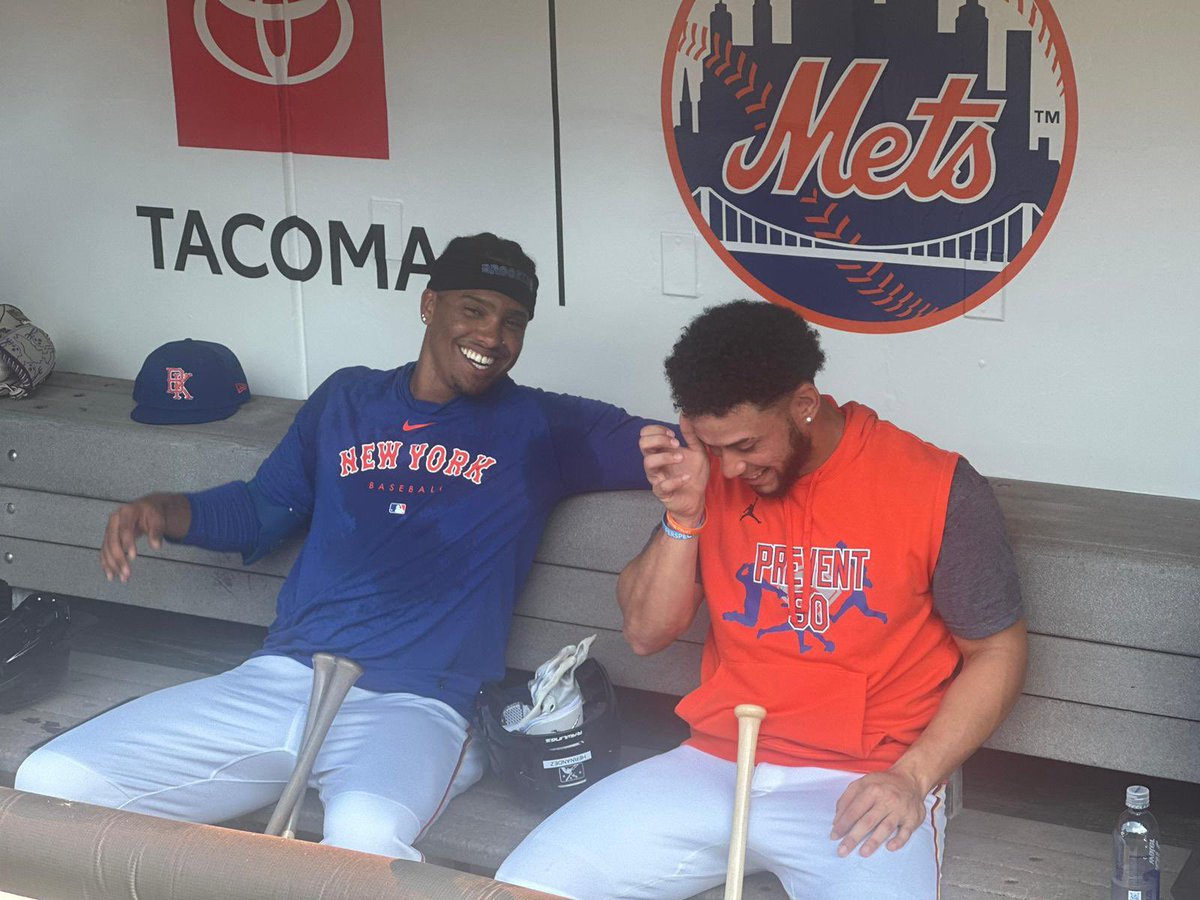 The face you make when you experience the 👻 fork for the first time. Karell Paz and Jose Hernandez took Live BP off Kodai Senga at Citi Field… #amazinstartshere #LGM #MiLB