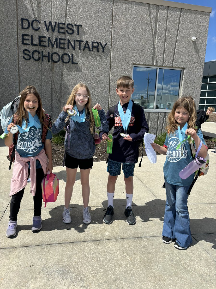 2024 Elementary Battle of the Books Team 3 earned 1st place in performance, 5th place in writing, and 2nd place in technology out of 15 teams! @DCWElementary