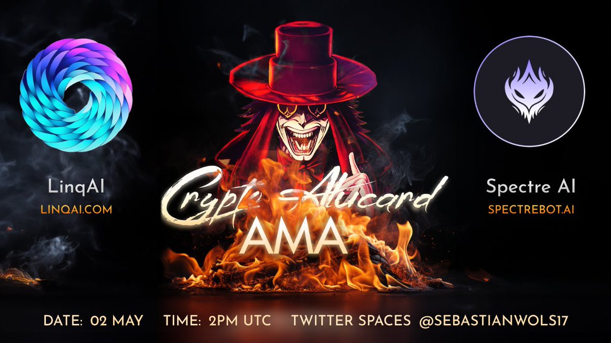 🔥 EPIC AMA EVENT 🔥 @linq_ai X @Spectre__AI I am crazy happy to announce that I will be making an epic joint AMA with $LNQ and $SPECT teams to showcase both projects! Don`t miss it as 4 good random questions will be rewarded with 50$ each! 2x50$ in $LNQ 2x50$ in $SPECT…