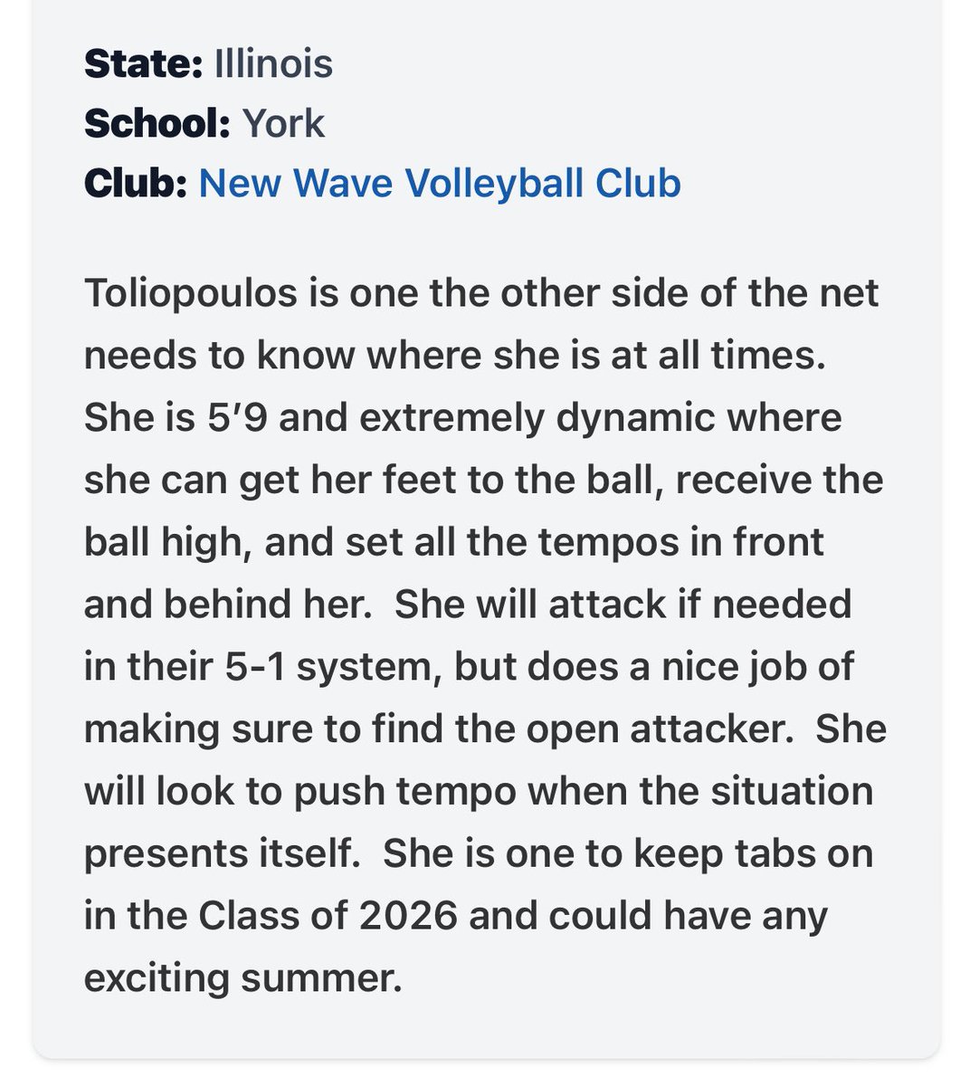 Amalia Toliopoulos (@atoliopoulos24) on Twitter photo Thank you so much for such an incredible mention! Canโt wait to finish out this season strong! <a href="/PrepDigChris/">Chris Fitzgerald</a> <a href="/PrepDig/">Prep Dig ๐</a> <a href="/prepdigil/">Prep Dig Illinois</a> <a href="/prepdigrachel/">PrepDigRachel</a> <a href="/deidredunbar/">New WAVE Recruiting</a> <a href="/DukesVolleyball/">York Dukes Volleyball</a> Thank you so much for such an incredible mention! Canโt wait to finish out this season strong! <a href="/PrepDigChris/">Chris Fitzgerald</a> <a href="/PrepDig/">Prep Dig ๐</a> <a href="/prepdigil/">Prep Dig Illinois</a> <a href="/prepdigrachel/">PrepDigRachel</a> <a href="/deidredunbar/">New WAVE Recruiting</a> <a href="/DukesVolleyball/">York Dukes Volleyball</a>