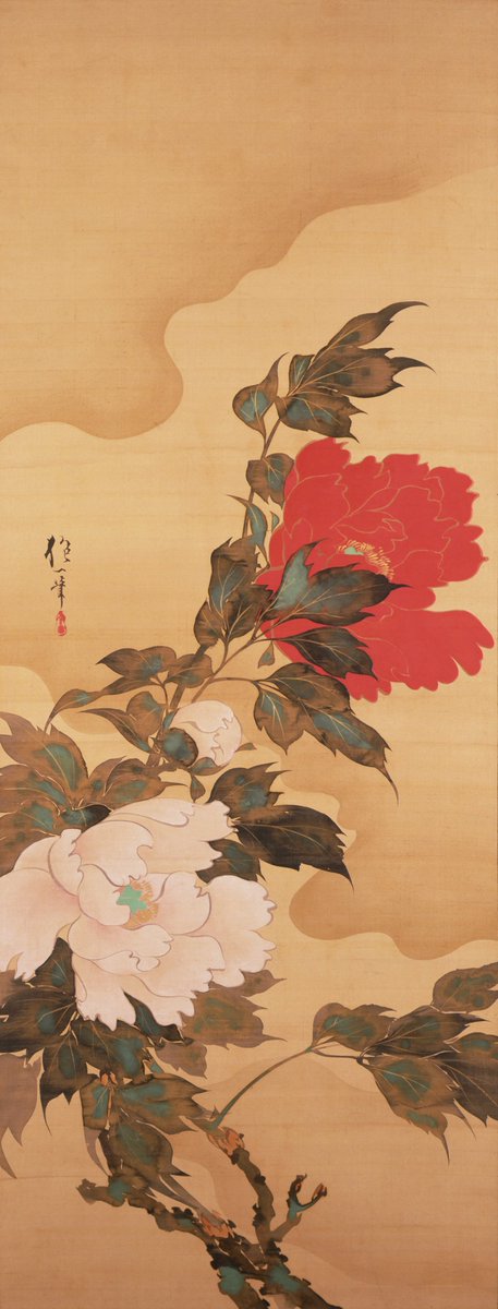 Peonies in the Wind, late 18th-early 19th century #rimpa