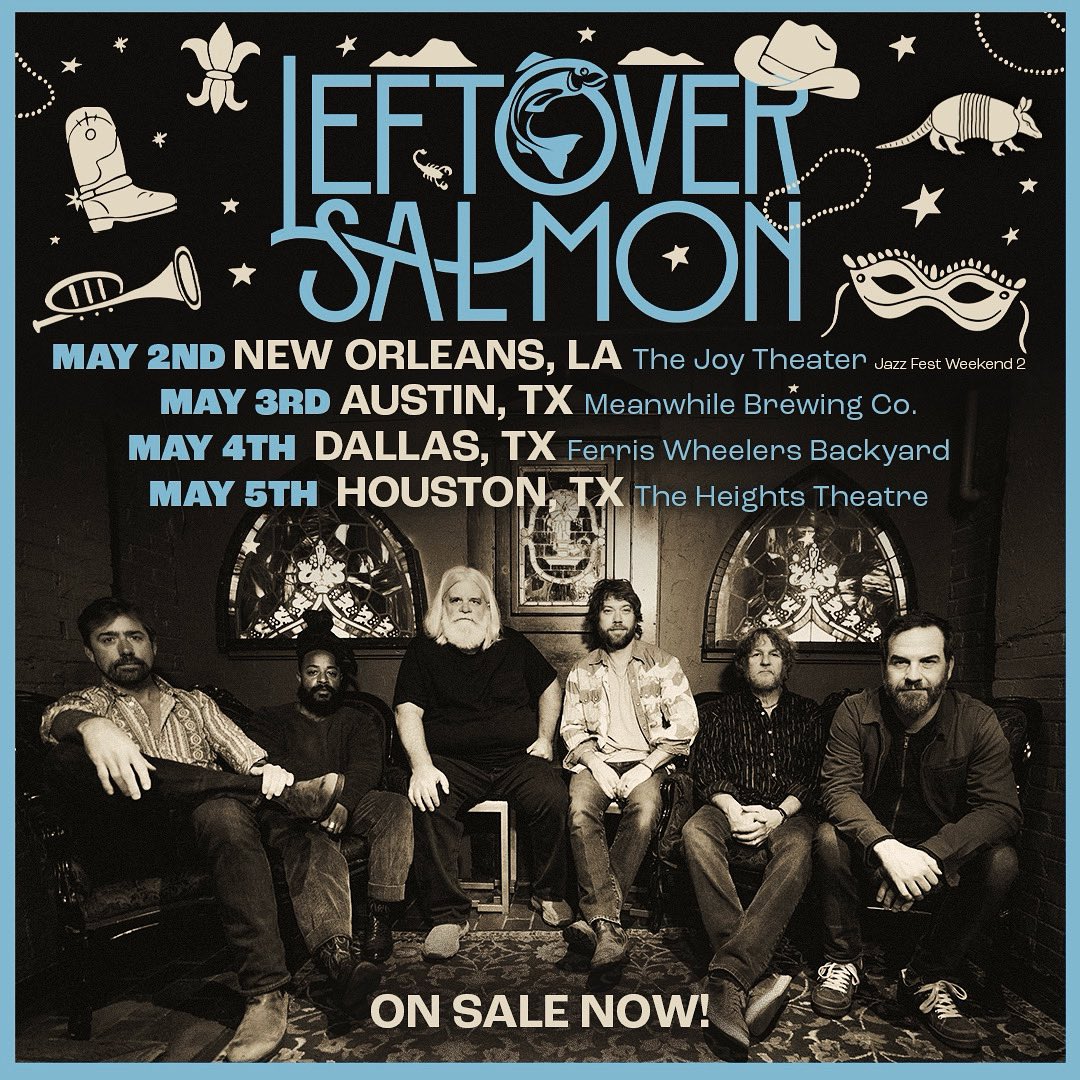 NOLA > AUSTIN > DALLAS > HOUSTON! It’s been a while since we’ve been to these cities, so grab your tickets now and get ready for a good time! 🎟️: leftoversalmon.com/tour