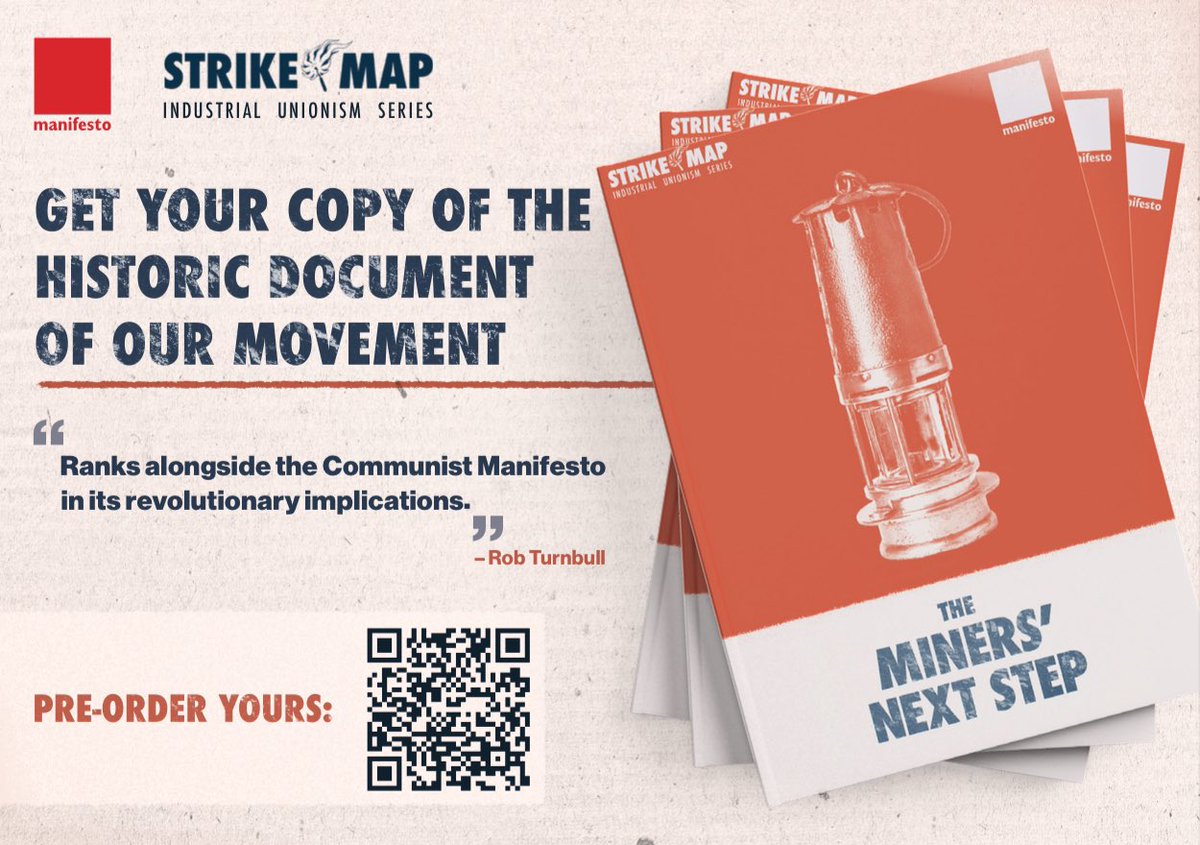 The Miners’ Next Step pre-orders keep coming in 📲🛍️

Intros by @LGSMpride, @orgreavejustice and Rob Turnbull.

📚Secure copies for your union branch here: bit.ly/MinersNextStep…

#StrikeMap #Workers #Unions #Organising #PoliticalEducation #RankAndFile #Miners…