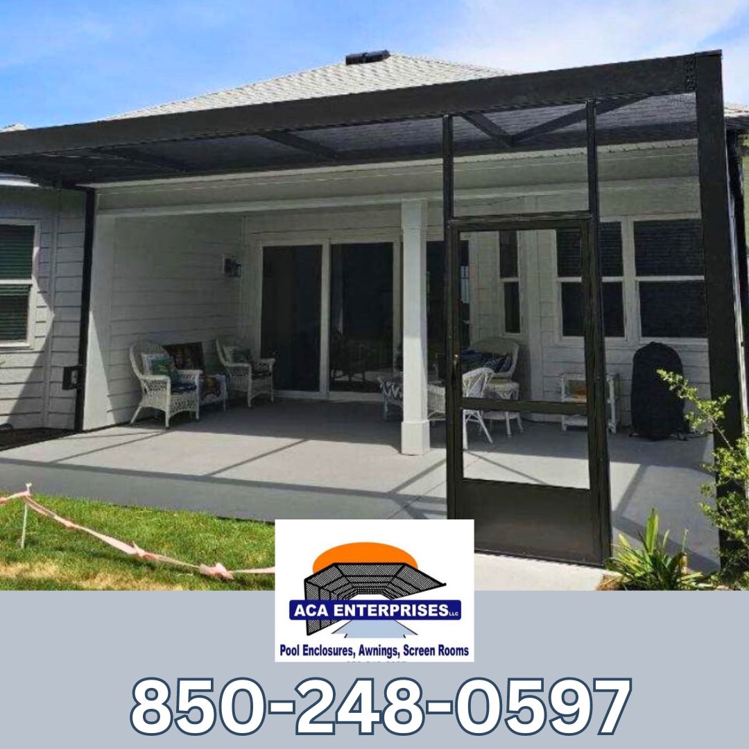 ✨ Say goodbye to pesky bugs and unpredictable weather – call us today at 850-248-0597 for a free estimate and let's transform your outdoor oasis! 🏡🔒 Embrace the charm of #30A and #PanamaCityBeach with ACA Screen Rooms. Your perfect outdoor retreat awaits! 🌟