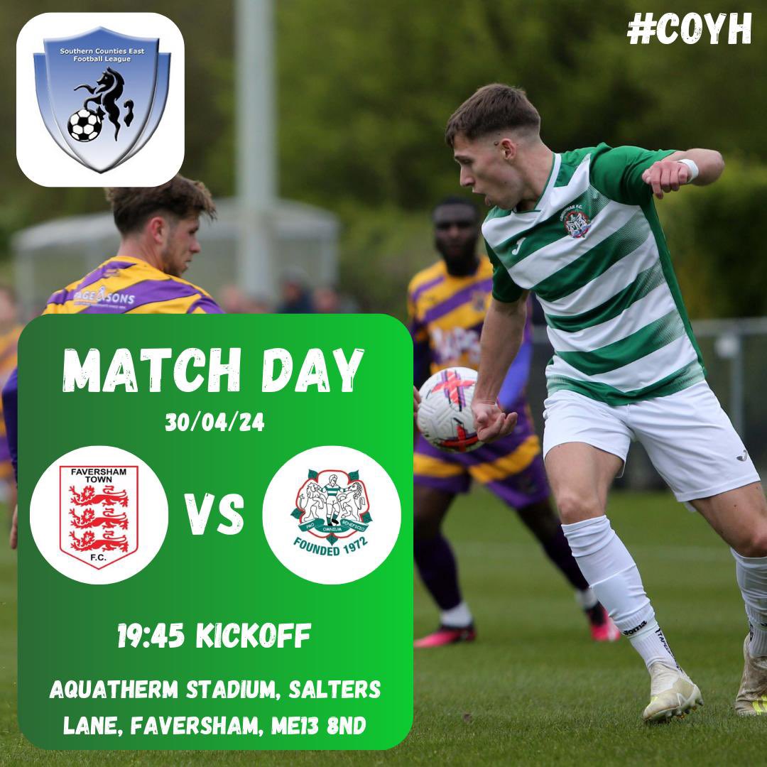 #TheHoops are away tomorrow in the @SCEFLeague play off semi final 🆚 @FavershamTownFC 🏟️ Aquatherm Stadium, ME13 8ND ⏰ 19:45 UTH 💚🤍