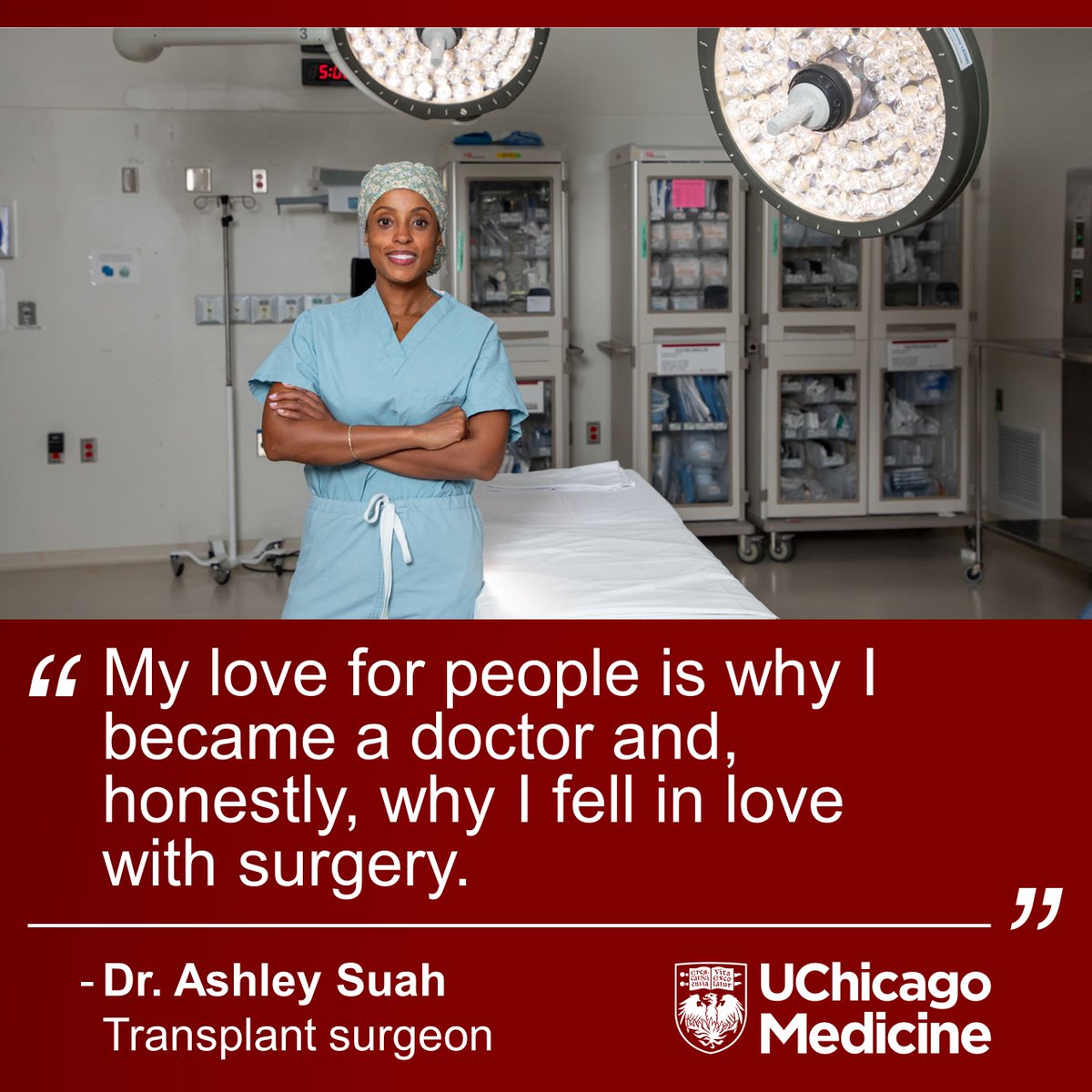 Meet UChicago Medicine transplant surgeon Dr. Ashley Suah — one of just 13 Black female transplant surgeons in the U.S. #DonateLifeMonth biologicalsciences.uchicago.edu/news/ashley-su…