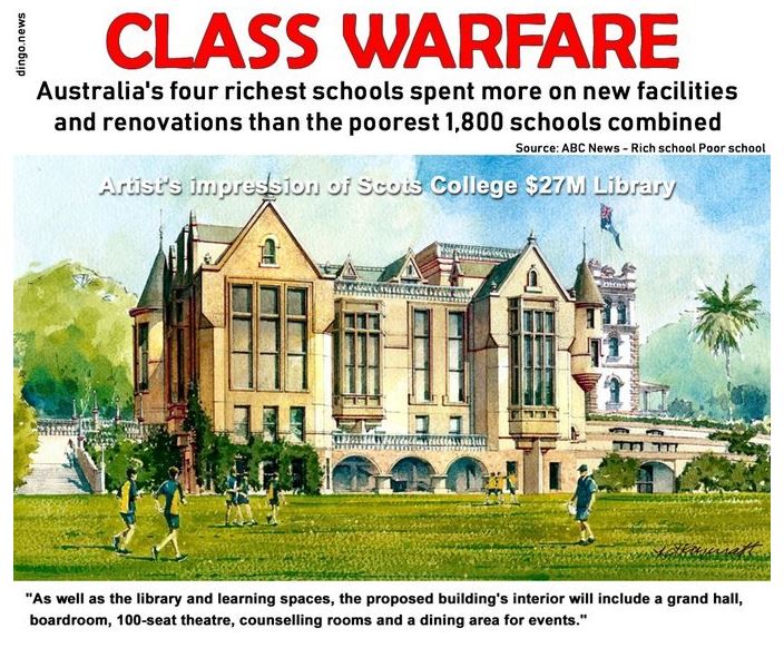 Labor won't change a system that educates the next generation of compliant lawyers, military officers, public servants, journalists and politicians Labor gave private schools a bigger increase in funding than Morrison promised To be fair: Castles aren't cheap