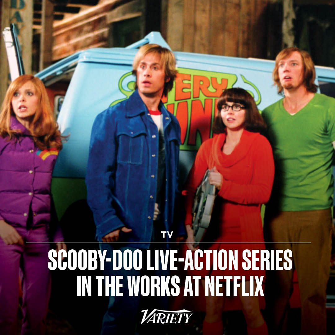 Jeepers! A live-action Scooby-Doo series could soon be coming to Netflix, Variety has learned.⁠ ⁠ The one-hour drama project is said to be nearing a script-to-series deal at the streamer from studio Warner Bros. Television.⁠ wp.me/pc8uak-1lE4pl