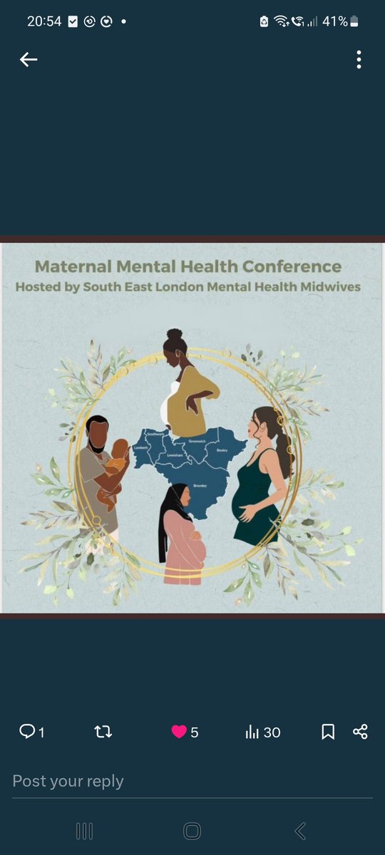 Attended a fantastic conference today #selmmhaw organised by a wonderful group of dedicated maternal mental health midwives. SEL, we are very lucky to have them ❤️