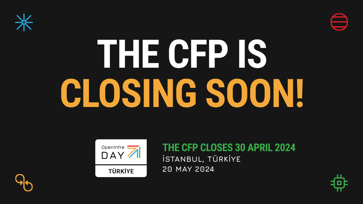 The CFP for #OpenInfra Day Turkiye closes on 30 April! Submit your talk now to join us in Istanbul on 20 May! openinfraturkiye.org.tr/call-for-prese…