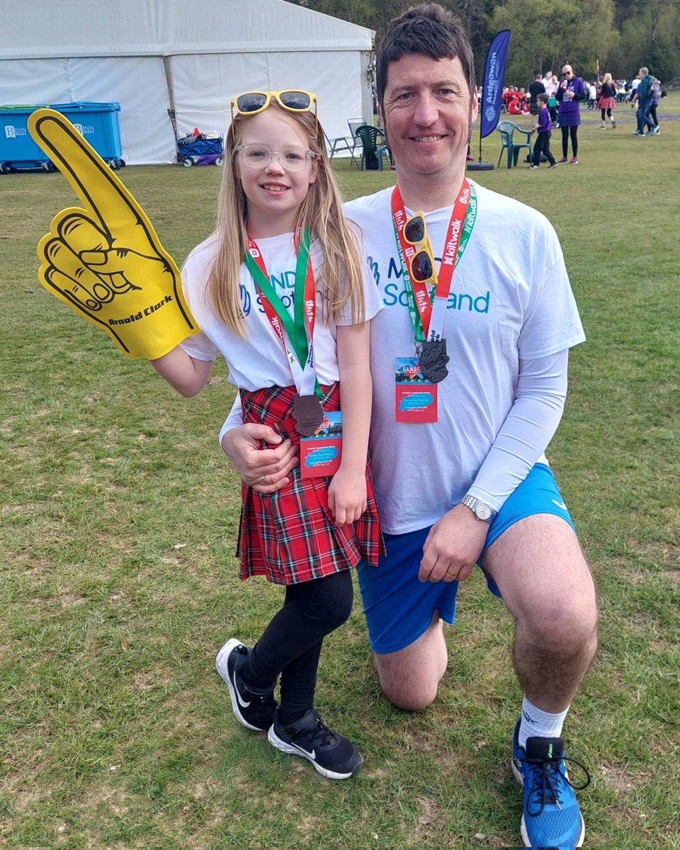 Me and the wee yin completed @thekiltwalk #weewander yesterday. Your Support means the world to @MNDScotland you can still help via the following link justgiving.com/fundraising/da…