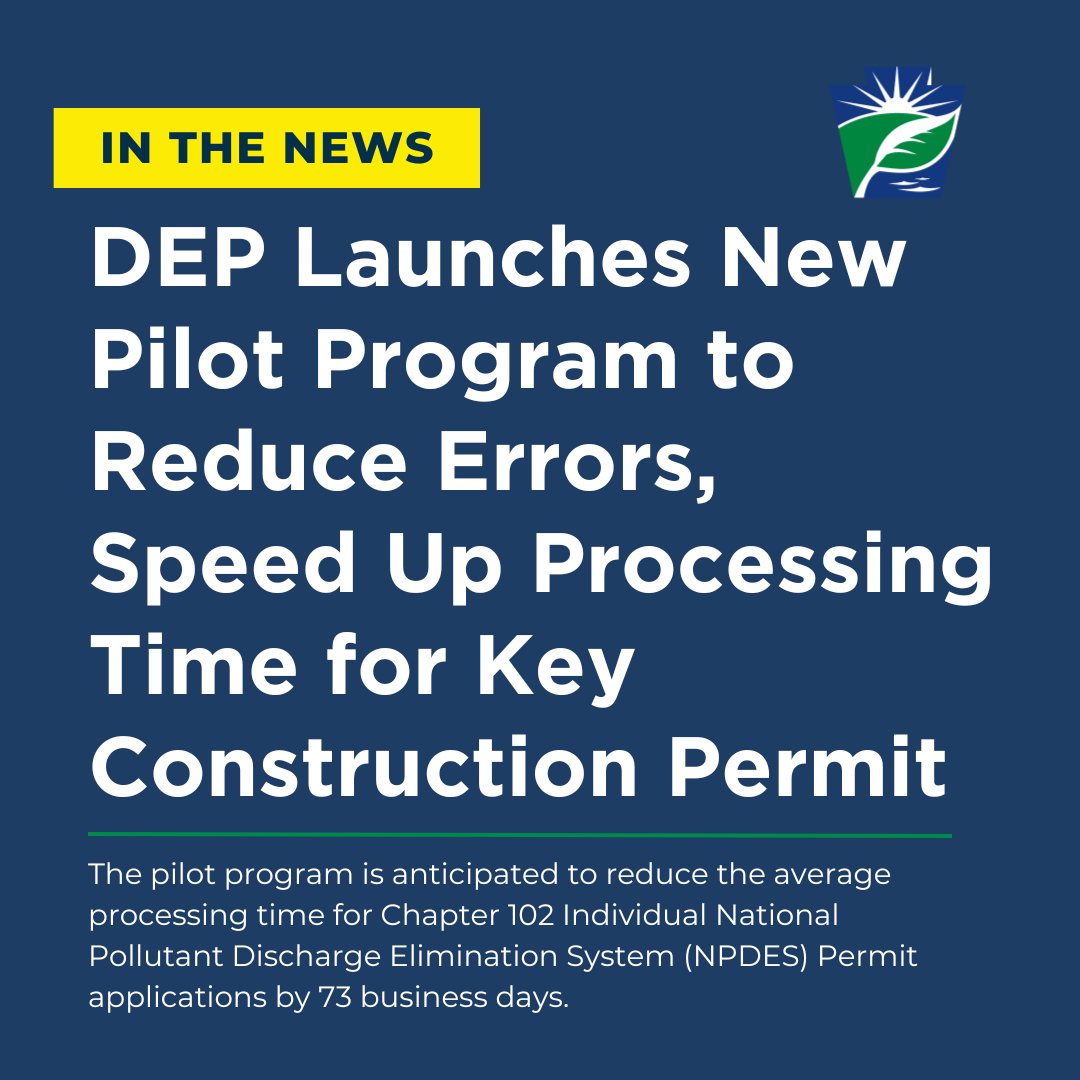 “The goal with our permit modernization efforts is always processing permit applications in the most efficient way possible while still maintaining the high levels of environmental protection that Pennsylvanians expect and deserve from DEP,” said Acting Secretary Jessica Shirley.…