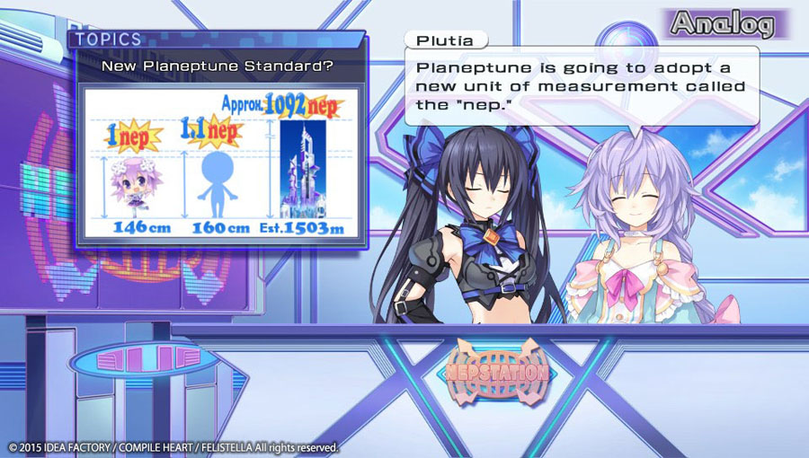 📰 BREAKING NEWS ❗

Planeptune adopts a new unit of measurement called the 'nep'. 📏

Stay up-to-date with breaking Neptunia news  by subscribing to our IFI channels!

#NeptuniaReBirth3